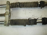 1981 Suzuki PE400 PE 400 TRIPLE TREES WITH FRONT FORK Tubes Legs Used Pair L & R WFork-41 (t5)