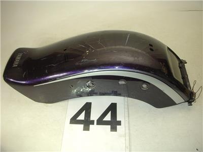 1996-06 XVS650 CUSTOM 650 YAMAHA PURPLE SILVER REAR FENDER USED 12821-44 (DONN-C2)