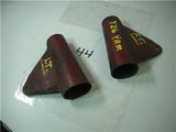 1965 Yamaha YM1 (Y26) Pair Red Fork Ears Headlight Mounts Used WEAR-44 V2