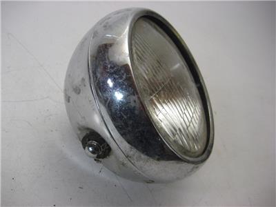 1981 Suzuki GS750L Headlight Bucket Chrome W/ Trim Ring S336 SAE M73 Used WHL-46 (V3)