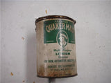 QUAKER MAID MULTI-PURPOSE LITHIUM GREASE VINTAGE CAN 1 POUND USED COLLECTIBLE TIN (c46-wire)