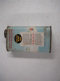 COX THIMBLE-DRONE GLOW FUEL TIN VINTAGE CAN 1/2 PINT USED COLLECTIBLE TIN (c46-wire)