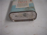 COX THIMBLE-DRONE GLOW FUEL TIN VINTAGE CAN 1/2 PINT USED COLLECTIBLE TIN (c46-wire)