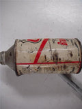PHILLIPS 66 HEAVY DUTY BRAKE FLUID CONE TOP TIN VINTAGE CAN 12 OUNCE USED COLLECTIBLE TIN (c46-wire)