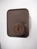 1929 EVEREADY PRESTONE ANTI-FREEZE SQUARE TIN VINTAGE CAN 1/2 GALLON USED COLLECTIBLE TIN (c46-wire)