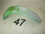 1986 KDX200 200 KAWASAKI FRONT FENDER PLASTIC GREEN USED WF-47 (V2)