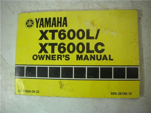 1983 Yamaha XT600 XT 600 Dual Sport Owners Manual 49N-28199 BOOK (blue-2)