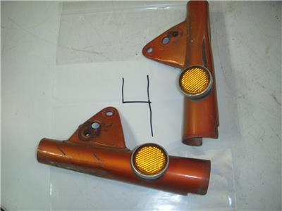 1971 CL100 100 Honda Fork Ears Headlight Mounts Orange Used WEAR-4 V2