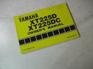 1992 XT225 D/DC YAMAHA OWNERS MANUAL 4BE-28199 (blue-2)