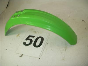 1995 KX125 125 KAWASAKI FRONT FENDER PLASTIC GREEN USED WF-50 (V2)