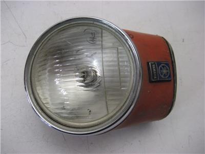 1965 Yamaha YGS1 Headlight Bucket Red W/ Trim Ring & Gauge Y-31 Used WHL-50 (V3)