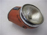 1965 Yamaha YGS1 Headlight Bucket Red W/ Trim Ring & Gauge Y-31 Used WHL-50 (V3)