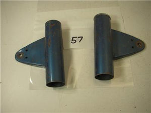 1971-72 Yamaha DT1 DT2 250 Pair Blue Fork Ears Headlight Mounts Used WEAR-57 V2