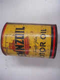 PENNZOIL TOUGH FILM TIN VINTAGE CAN 5 QUART USED COLLECTIBLE TIN (c58)