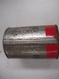 MOBIL OIL SILVER TIN VINTAGE CAN 5 QUART USED COLLECTIBLE TIN (c58)
