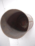 MOBIL OIL SILVER TIN VINTAGE CAN 5 QUART USED COLLECTIBLE TIN (c58)