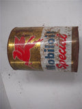 MOBIL OIL SPECIAL GOLD TIN VINTAGE CAN 5 QUART USED COLLECTIBLE TIN (c58)