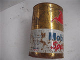 MOBIL OIL SPECIAL GOLD TIN VINTAGE CAN 5 QUART USED COLLECTIBLE TIN (c58)