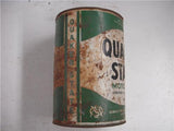 QUAKER STATE TIN VINTAGE CAN 5 QUART USED COLLECTIBLE TIN (c58)