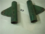 1971-72 Yamaha DT1 DT2 250 Pair Green Fork Ears/ Headlight Mounts Used WEAR-59 V2