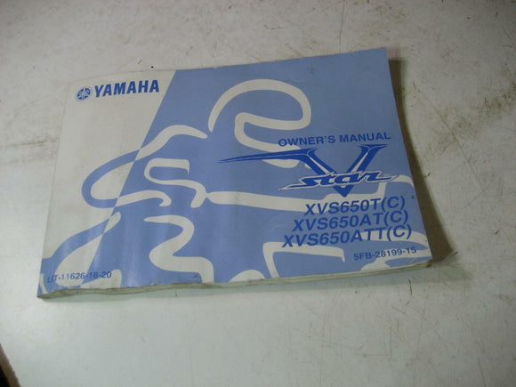 1999 XVS650 T/AT/ATT YAMAHA OWNERS MANUAL 5FB-28199 BOOK (blue-2)