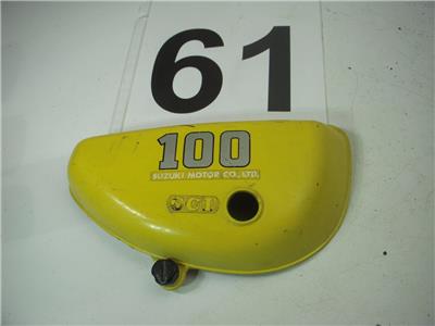 1973-77 TC100 SUZUKI Used Side Cover Body Cover RIGHT SIDE yellow  WSC-61 (Q4)