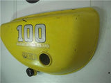 1973-77 TC100 SUZUKI Used Side Cover Body Cover RIGHT SIDE yellow  WSC-61 (Q4)