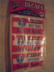 Member Mustang Racing Team Wallfrin Industries Sticker NIP NEW Classic Cars #632 COLLECTIBLE (red112)