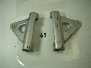 1974-76 Yamaha DT175 Pair Grey Fork Ears/ Headlight Mounts Used WEAR-63 V2