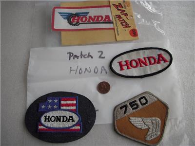 4 Honda Vintage Motorcycle Patches Bike Memorabilia used Collectible (8824-70 ts-b2)