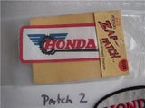 4 Honda Vintage Motorcycle Patches Bike Memorabilia used Collectible (8824-70 ts-b2)