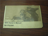 1975 SX-175 SX-250 AMF Harley Davidson OWNERS MANUAL used BOOK (blue-4)