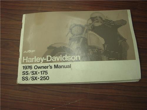 1976 SX-175 SX-250 SS175 SS250 AMF Harley Davidson OWNERS MANUAL used BOOK (blue-4)