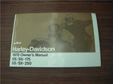 1978 SX-175 SX-250 SS175 SS250 AMF Harley Davidson OWNERS MANUAL used BOOK (blue-4)