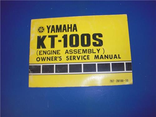 KT-100S ENGINE ASSEMBLY YAMAHA OWNERS MANUAL 787-28199 BOOK (blue-2)