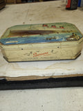 THE QUEEN MARY BENSONS CANDY TIN USED 1950'S Collectible (8824-79 ts-b2)