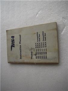 6 Models BSA B31 B32 B33 B34 Instruction Book Manual USED used Collectible (8824-85 ts-b2)