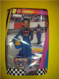 1998 Nascar 50th Anniversary Barbie Doll Collector Edition Original Box new 20442 COLLECTIBLE (TS-A4)