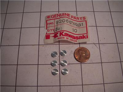 92066-1051 VN1500 VN800 KLX650 (6) CARB PILOT SCREW PLUGS NOS KAWASAKI (RED105)