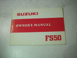 1980 FS50 50 SUZUKI OWNERS MANUAL 99011-02530 BOOK (blue-3)