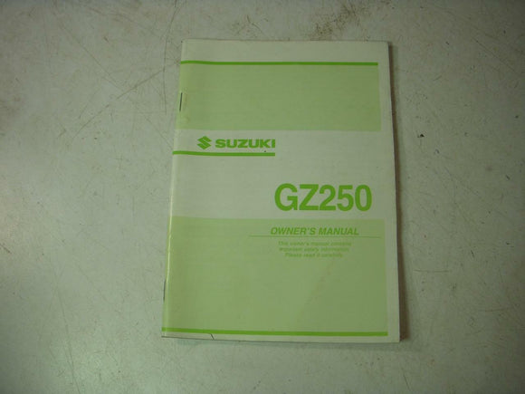 2002 GZ250 250 SUZUKI OWNERS MANUAL 99011-13F54 BOOK (blue-3)