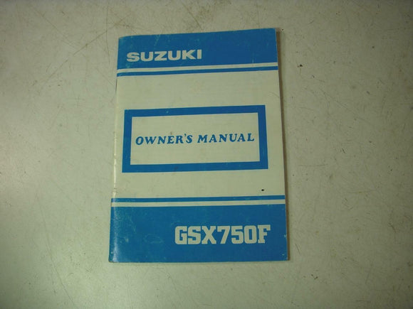 1989 GSX750F KATANA 750 SUZUKI WNERS MANUAL 99011-20C51 BOOK (blue-3)