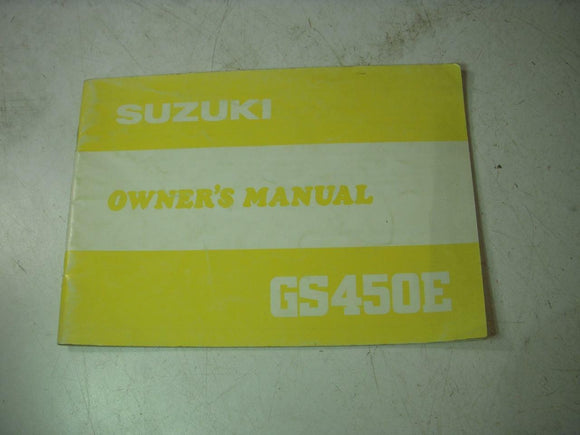 1980 GS450E 450 SUZUKI OWNERS MANUAL 99011-44122 BOOK (blue-3)