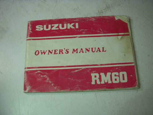 1982 RM60 RM 60 SUZUKI OWNERS MANUAL 99011-46694 BOOK (blue-3)