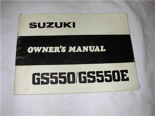 1980 Suzuki GS550 GS550e Factory Owners Manual 99011-47021 BOOK (blue-3)