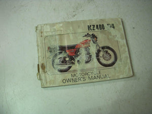 1977 KZ400 KZ400D4 KAWASAKI OWNERS MANUAL 99932-004 BOOK (blue-5)