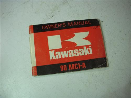 1974 MC1 MC1-A 90 KAWASAKI OWNERS MANUAL 99997-824 BOOK (blue-5)