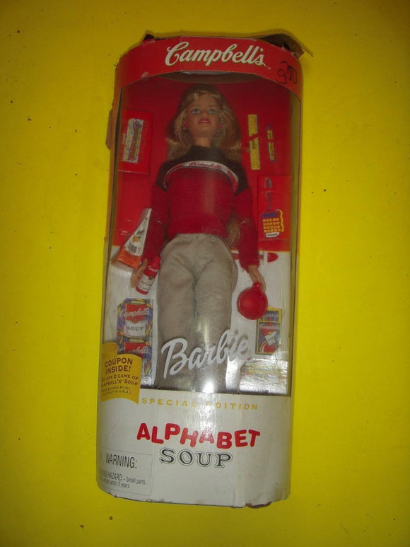 Campbell's Alphabet Soup Vintage Barbie Doll Original Box new COLLECTIBLE (TS-A4)