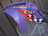 1998-03 POLARIS 500 SCRAMBLER ATV FRONT FENDER purple paint USED ATV-123 (C37) NO SHIP