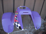 1998-03 POLARIS 500 SCRAMBLER ATV FRONT FENDER purple paint USED ATV-123 (C37) NO SHIP